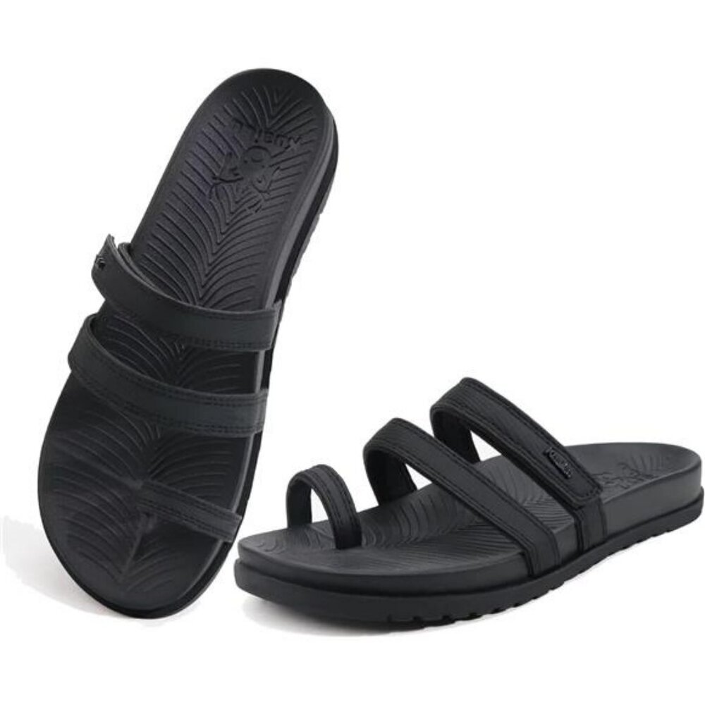 Womens Arch Support Slides Sandals Comfort Orthotic Flat Adjustable Shoes